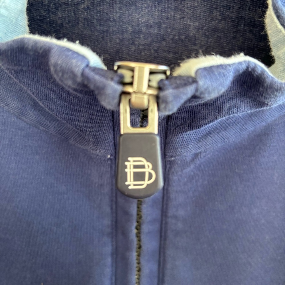 B. Draddy 1/4 Zip Golf Performance Pima Cotton Blend Blue Pullover Mens Large - Picture 5 of 9